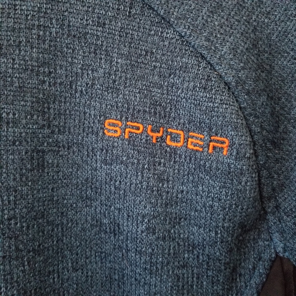 Spyder Outbound Spider Blue Half-Zip Pullover Sweatshirt Jacket Medium - Picture 7 of 11